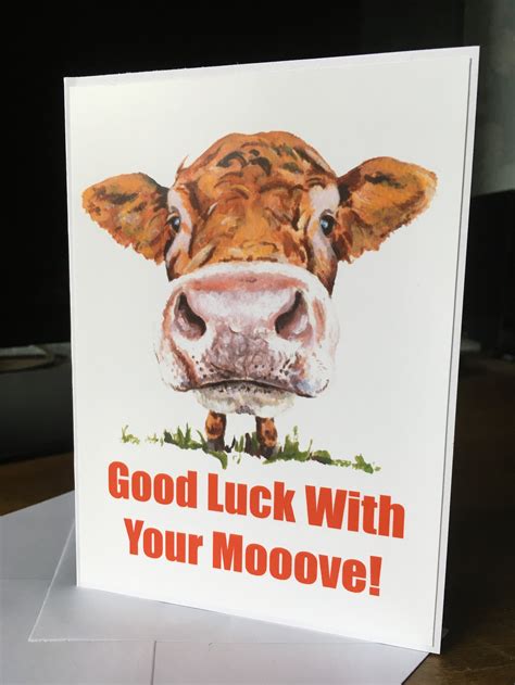 good luck   move  card etsy