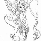 Coloring Tinkerbell Wings Secret Pages Popular sketch template