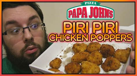 papa john s piri piri chicken poppers review youtube