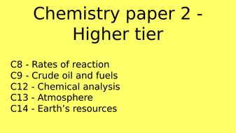 aqa combined science chemistry paper  flashcards teaching resources