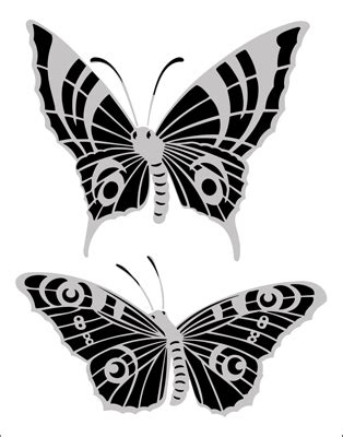 buy butterflies    stencil library