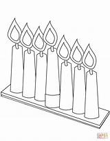 Candles Coloring Kwanzaa Seven Pages Printable Drawing Supercoloring Categories sketch template