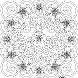 Coloring Pages Advanced Adults Mandala Printable Swirl Flower Color Peace Mandalas Level Adult Medium Symbol Sign Hippie Print Colouring Para sketch template