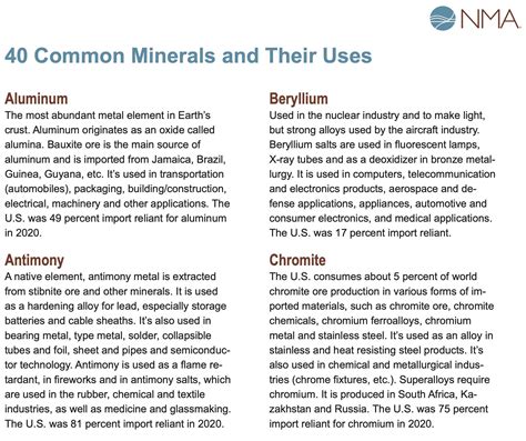 common minerals    minerals  life