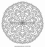 Circular Symmetrical Oriental sketch template