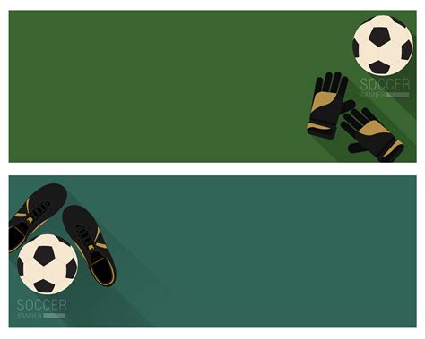 flat soccer banner  vector art  vecteezy