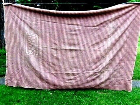 vintage mauve colored railroad blanket  woven label pullman  ebay
