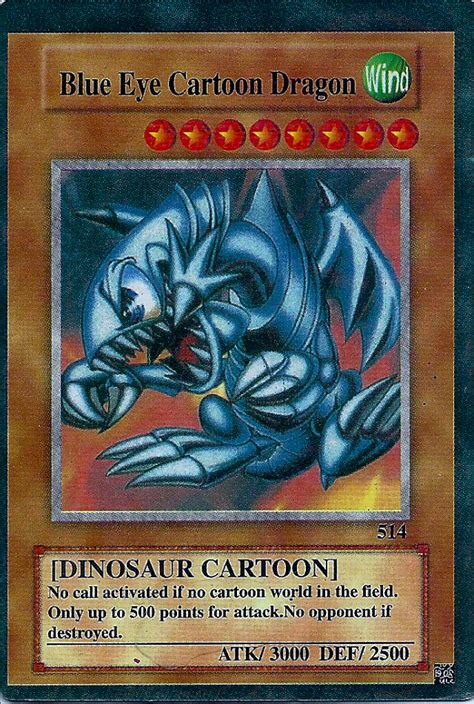 Counterfeit Yu Gi Oh Cards Name Blue Eye Cartoon Dragon