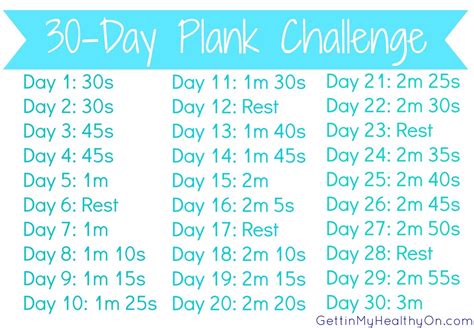 day plank challenge