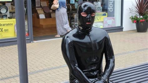 gimp man of essex aiming to spark debate while fundraising bbc news