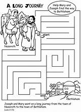 Nativity Maze Mazes Kersfees Dover Worksheets Prophets Bethlehem Nazareth Aktiwiteite Mary Doverpublications Tell sketch template