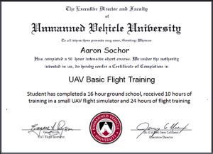 unmanned aircraft vehicle education drone certifications