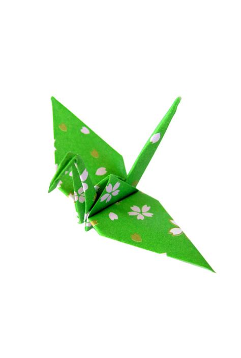 japanese crane  green  count japanese cranes origami etsy