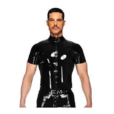top totty paul 3 black zipper pvc tops for male ebay