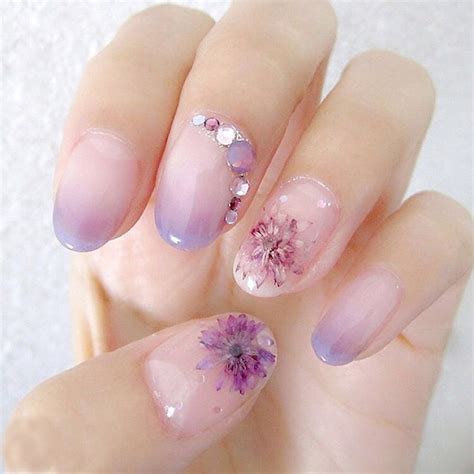 2019 summer nail dried flower real floral 3d nail art flower