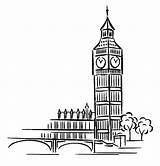 Ben Big Coloring Tower Clock Pages Architechture Drawing London Easy Netart Color Drawings Kids Choose Board sketch template