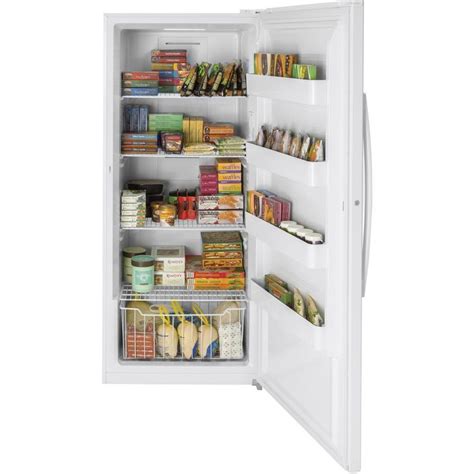 Ge Garage Ready 21 3 Cu Ft Frost Free Upright Freezer In White