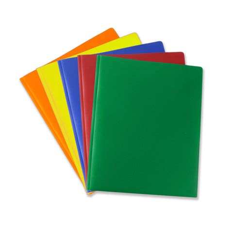 plastic folder  brads blu school supplies