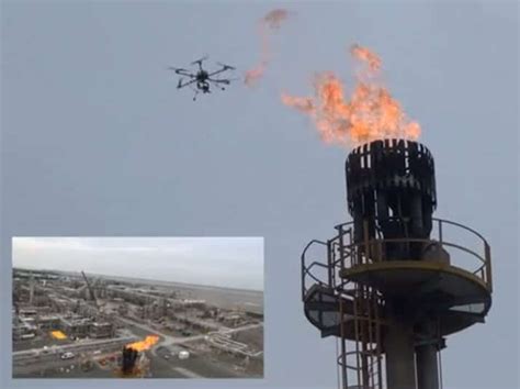 video unmanned aerial inspection  gas flare stacks unmanned systems technology