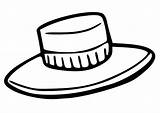 Hat Coloring Printable Large sketch template