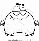 Fish Clipart Drunk Chubby Cartoon Thoman Cory Outlined Coloring Vector 2021 sketch template