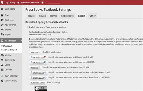 pressbooks plugin developed  bccampus enables  open textbook