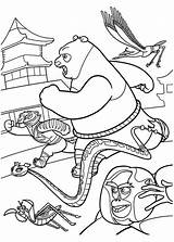 Panda Kung Fu Coloring Po Friends Enemy Run After Kidsplaycolor Pages Fra Gemt sketch template