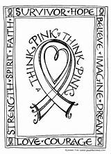 Cancer Coloring Pages Pink Breast Think Ribbon Zenspirations Printable Downloadable Calligraphy Awareness Card Color October Colouring Month Kids Book Ribbons sketch template