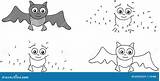 Dot Bat Coloring Cartoon Game Book Kids Educational sketch template