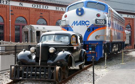 train railway vehicle  car oldtimers parking lot wheels ohio usa diesel locomotives