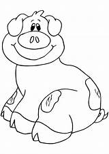 Colorir Porco Cerdo Schwein Sorrindo Sonriendo Desenhos Ausmalbilder Animal Dibujosonline Categorias Colorironline sketch template