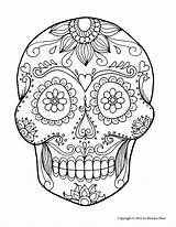 Skull Coloring Pages Mandala Sugar Printable Skulls Cool Getcolorings sketch template