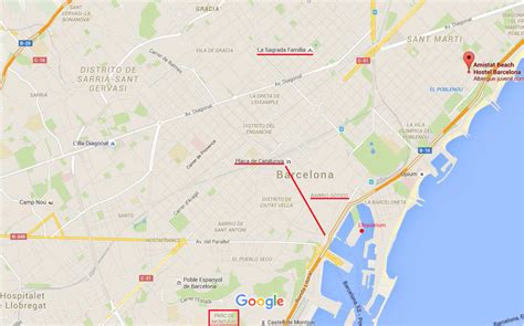 amistat beach hostel barcelona google maps iesp xose neira vilas