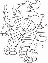 Coloring Seahorse Pages Printable Template Templates Horse Colouring Baby Simple Print Sea Topknot Stylish Long Kids Color Shape Animal Getcolorings sketch template