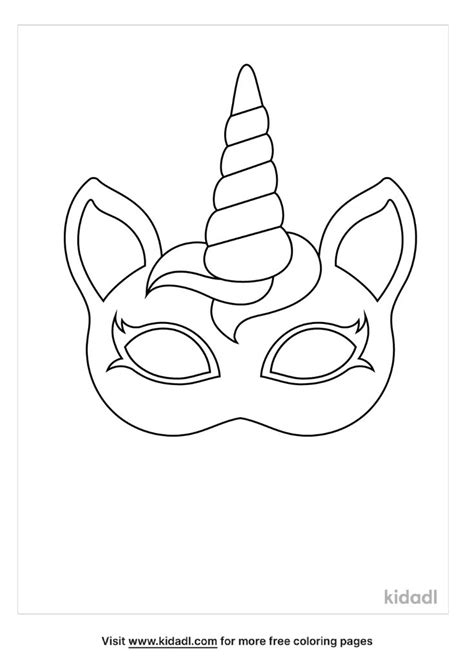 unicorn mask template coloring page coloring page printables