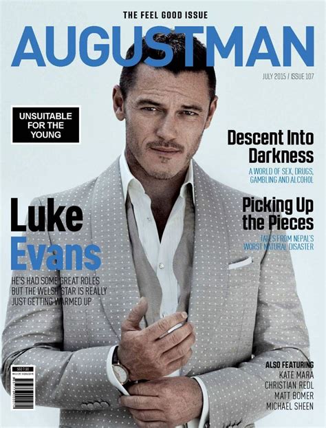 Luke Evans Graces July 2015 August Man Cover The Fashionisto