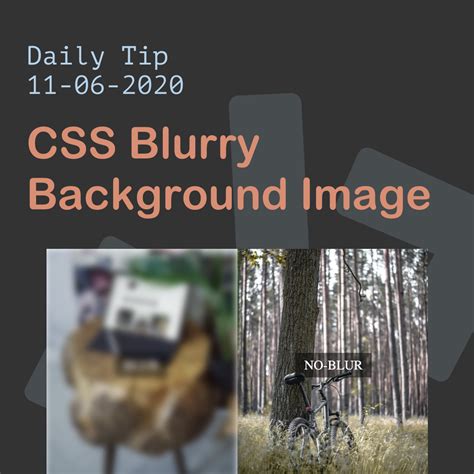 blur background image pure css tutorial