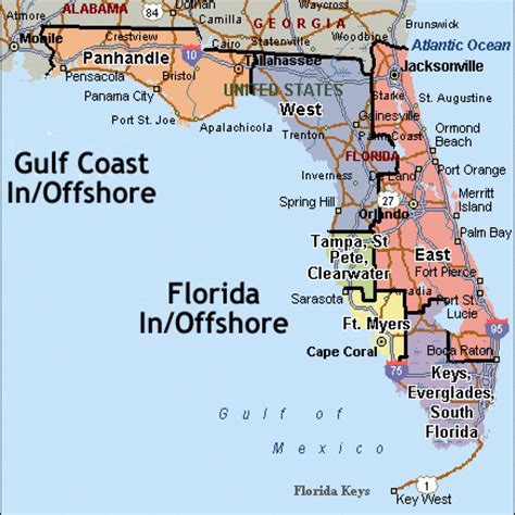 map  florida beaches   gulf printable maps