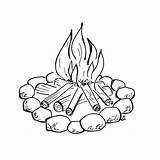 Fire Pit Drawing Firepit Getdrawings sketch template
