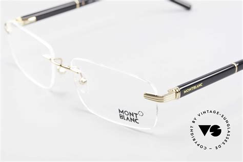 glasses montblanc mb337 rimless eyeglasses gold plated