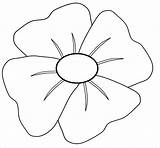 Coloring Pages Poppy Pdf Template Colouring Remembrance sketch template