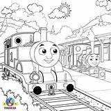 Coloring Thomas Train Pages Tank Engine Drawing Steam Outline Emily Color Printable Drawings Kids Island Print Percy Railway Locomotive Sodor sketch template