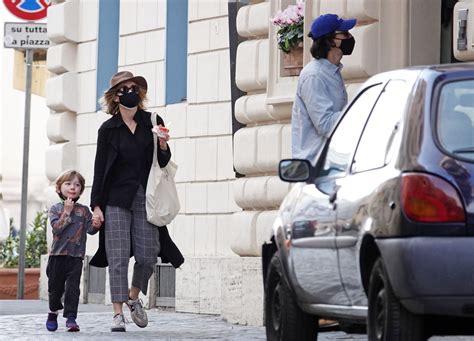 adam driver spends time  wife joanne  son  italy