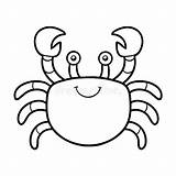 Crab Coloring Book Children sketch template