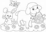 Coloring Lamb Baby Cute Pages Coloringbay sketch template