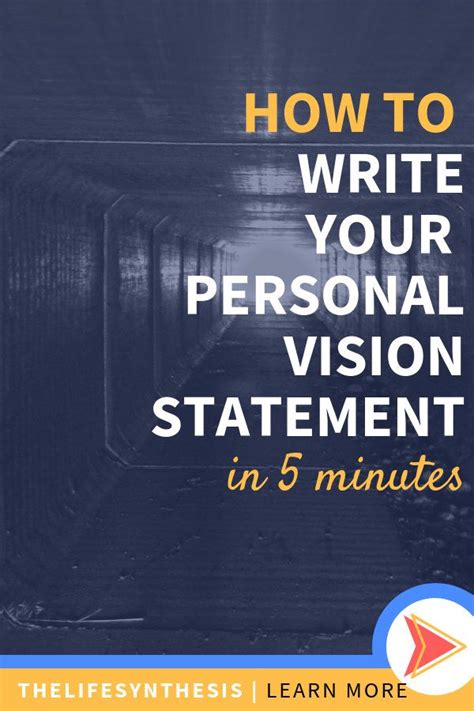 personal vision statement examples vision statement examples vision statement purpose driven