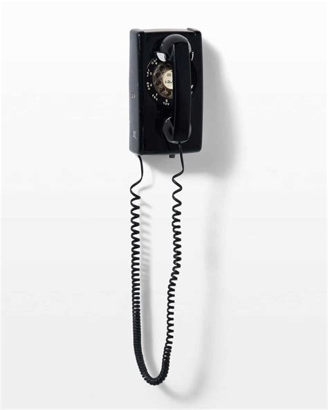 te black rotary wall phone prop rental acme brooklyn