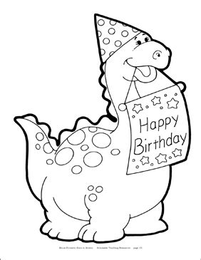 dinosaur birthday coloring pages  getdrawings   happy birthday dinosaur coloring