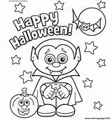 Halloween Coloring Happy Pages Printable Color Print Book sketch template