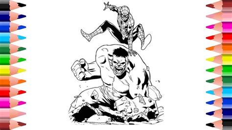 hulk coloring pageshulk spider man coloring pages  kids